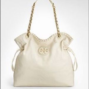 Tory Burch white leather bag
